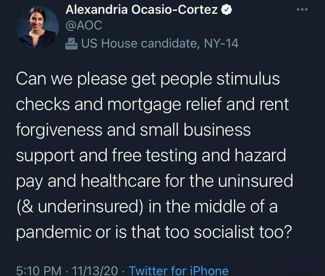 Alexandria OcasioCortez AOC & US House candidate, NY14 Can we