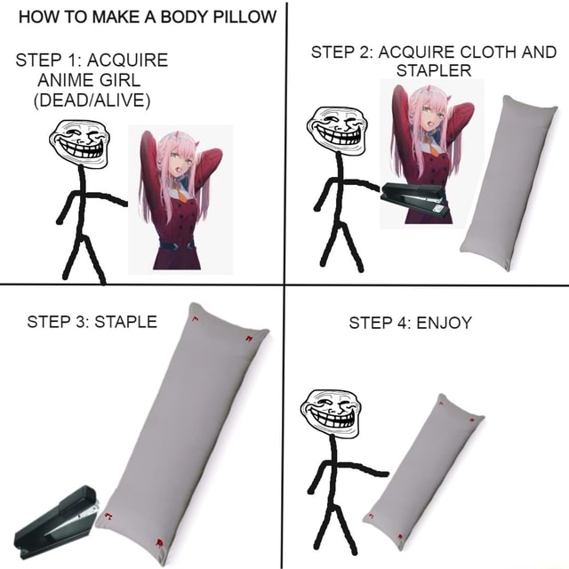 HOW TO MAKE A BODY PILLOW STEP 2 ACQUIRE CLOTH AND STEP 1 ACQUIRE