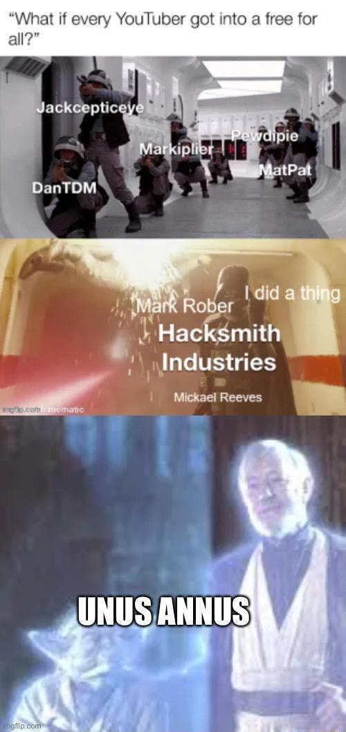  What If Every YouTuber Got Into A Free For All Mith Industries MM Reeves UNUS ANNUS 