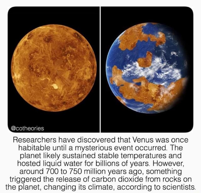 @cotheories Researchers Have Discovered That Venus Was Once Habitable 