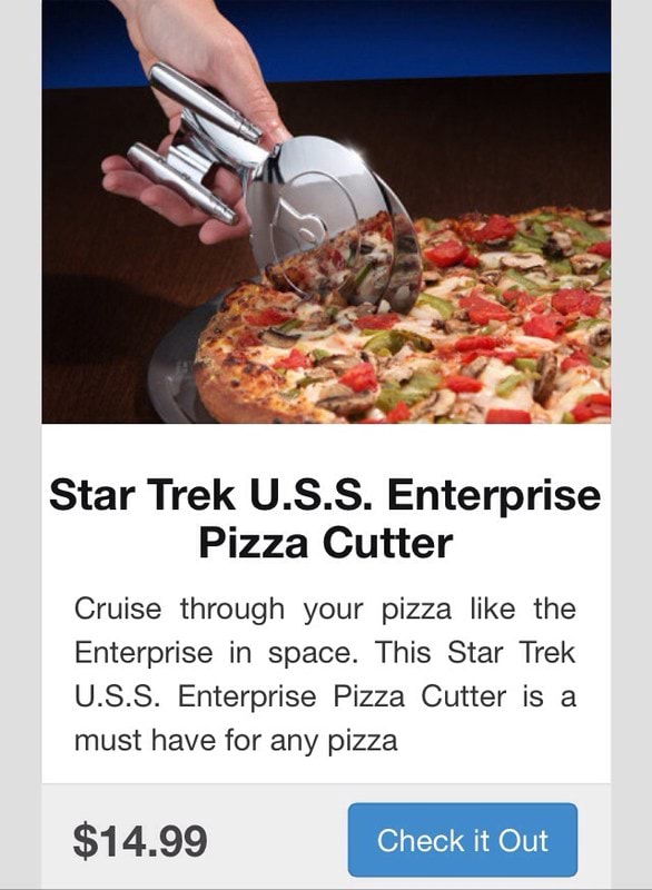 Star Trek U.S.S. Enterprise Pizza Cutter Cruise through your pizza like