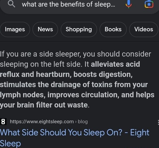 Q. what are the benefits of sleep.. Images News Shopping Books Videos
