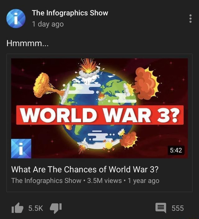 A The Infographics Show WORLD WAR 3? We ase e What Are The Chances of ...