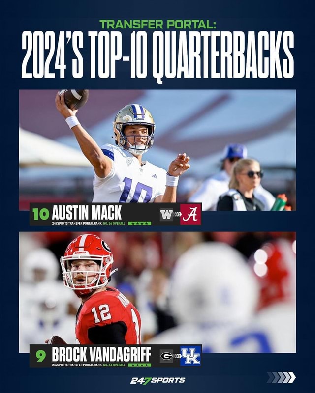 Transfer portal Where 2024’s top10 quarterbacks are headed. 🔥 cfb 