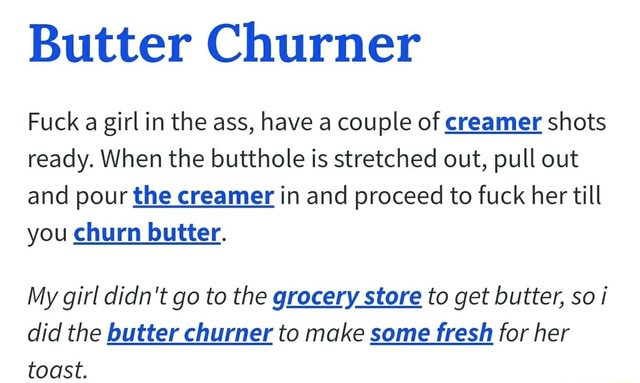 Butter Churner Position Urban Dictionary Woman