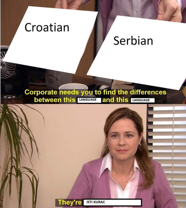 Croatian ' Corporate needs you to find the differences between this