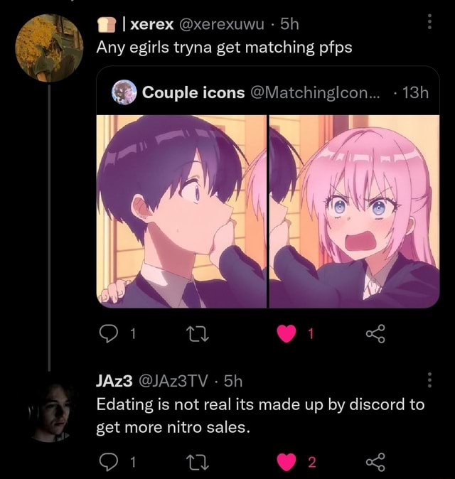 Meme'd some matching icons for anyone to use. : r/animememes