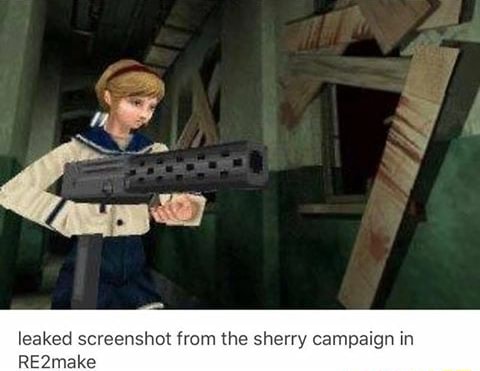 Leaked screenshot from the sherry campaign in REZmake - iFunny