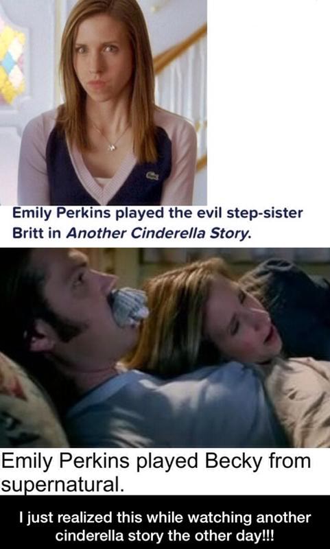 Emily Perkins Played The Evil Step Sister Britt In Another Cinderella Story Emily Perkins Played Becky From Suoernatural Ljust Realized This While Watching Another Cinderella Story The Other Day I Just Realized