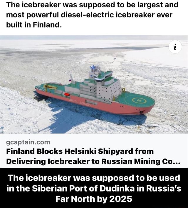 The icebreaker was supposed to be largest and most powerful diesel