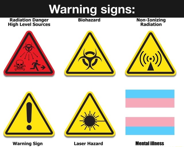 Warning signs: Radiation Danger Biohazard Non-Ionizing High Level ...