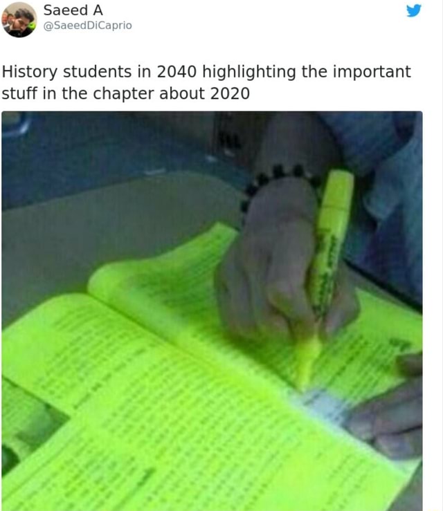 Saeed @SaeedDiCaprio History students in 2040 highlighting the ...
