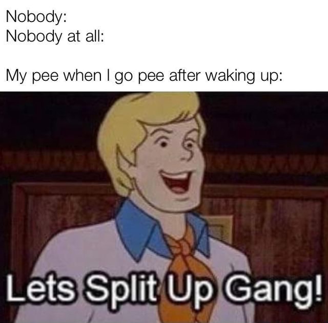 Nobody Nobody At All My Pee When I Go Pee After Waking Up Ifunny