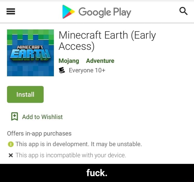 why wont google play download minecraft
