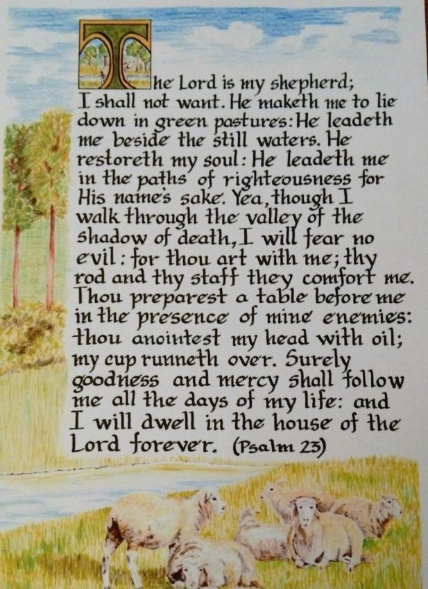 Lord forever. (Psalm 25) f > jhe Lord is my shepherd; T shall not want ...