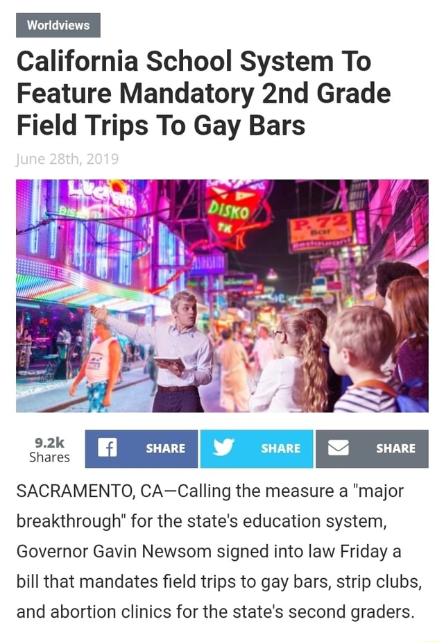 california gay bar field trip