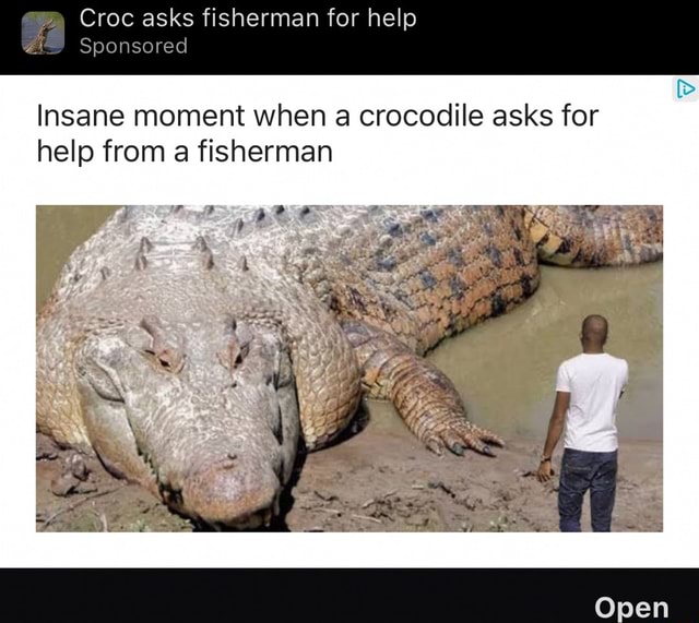 Croc asks fisherman for help Sponsored Insane moment when a crocodile ...