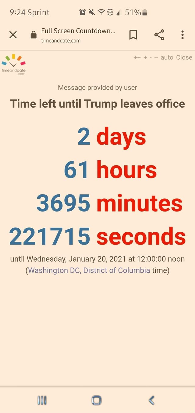 Sprint a Full Screen Countdown... + auto Close timeanddate Message