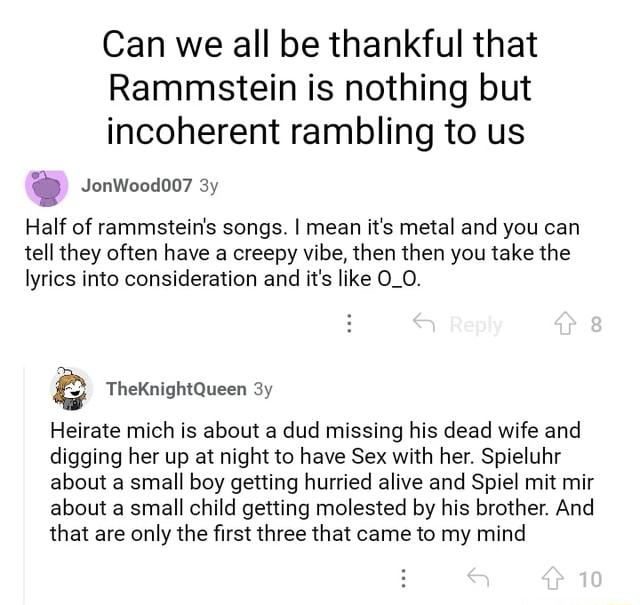 Can We All Be Thankful That Rammstein Is Nothing But Incoherent