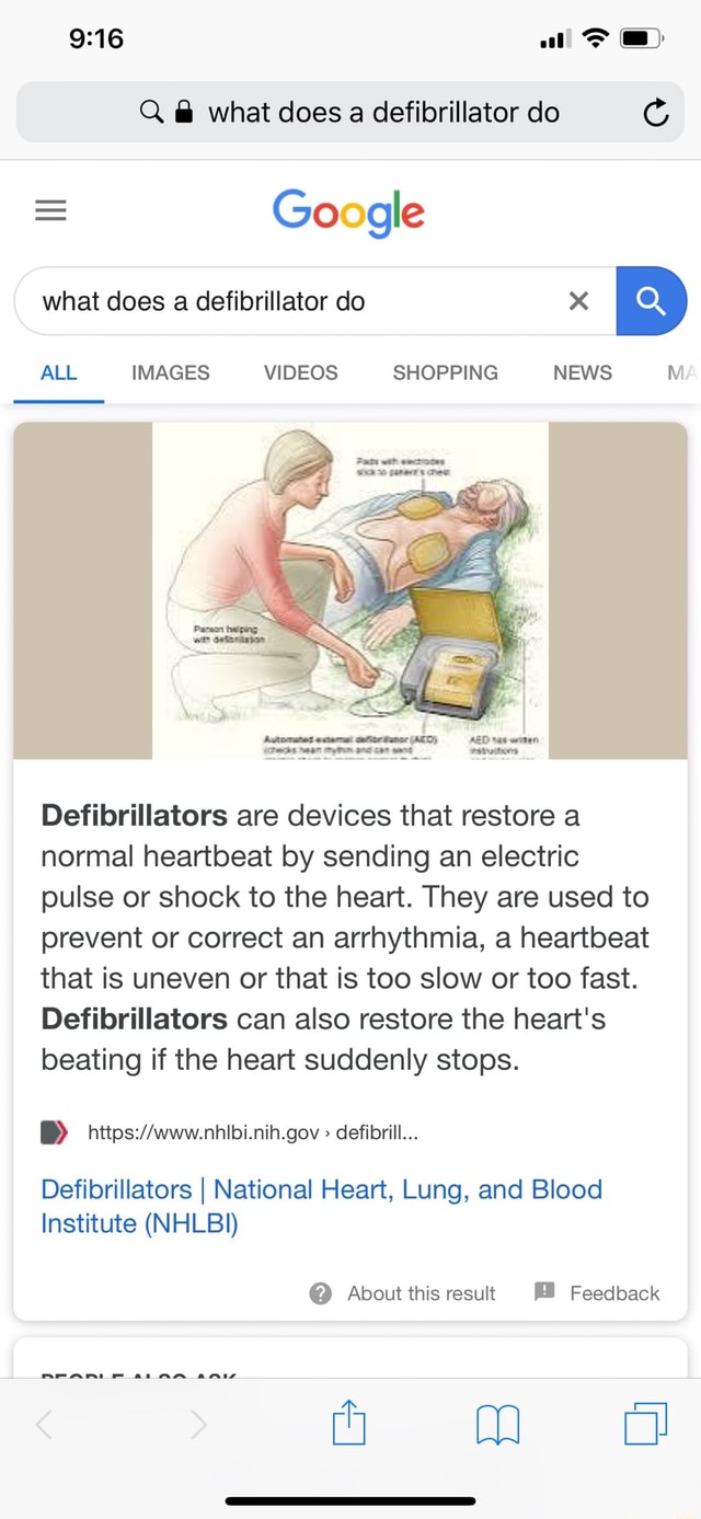 E Go gle Defibrillators are devices that restore a normal heartbeat by