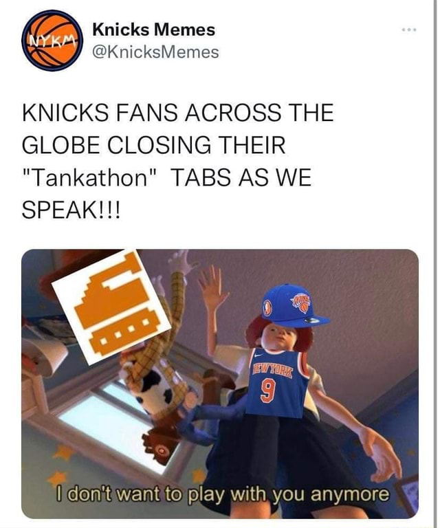 Knicks Memes @KnicksMemes Knicks Fans seeing an easy win turn into