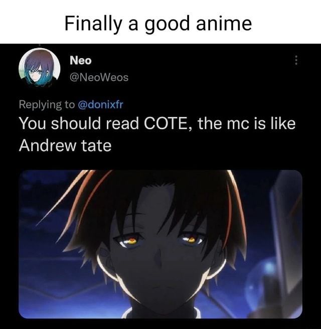 Andrew Tate  Cobratate If you are over 15 and like cartoons you are a  loser Anime