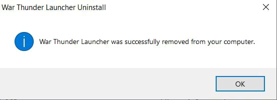 how to uninstall war thunder launcher
