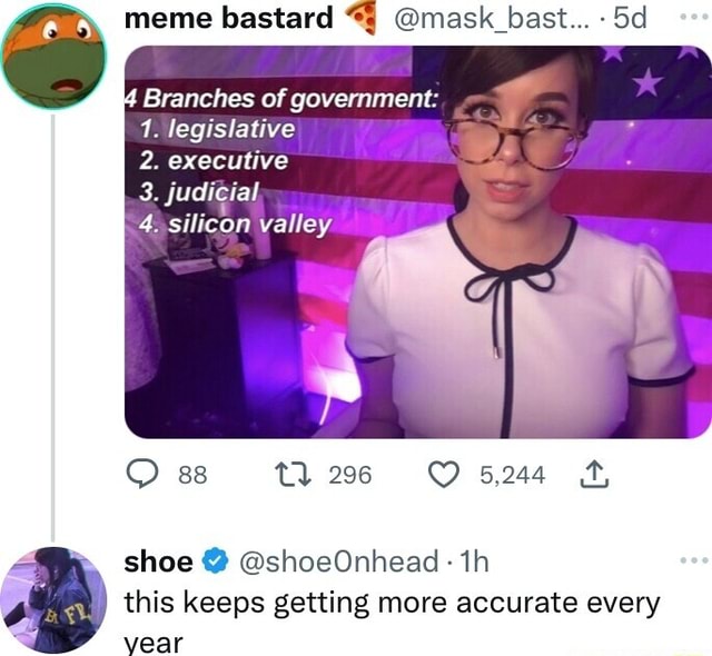 Meme bastard mask bast... Sd 4 Branches of government 1. legislative