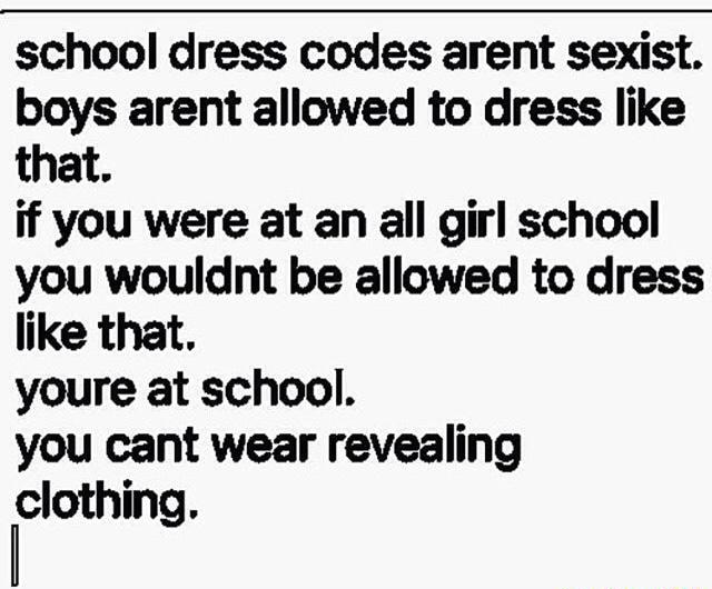 school dress codes are sexist essay