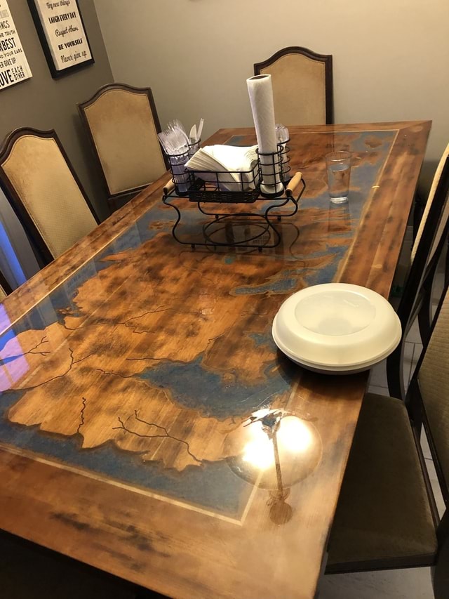 Table is 9’ x 3’ with the map of Westeros from A Song of Ice and Fire