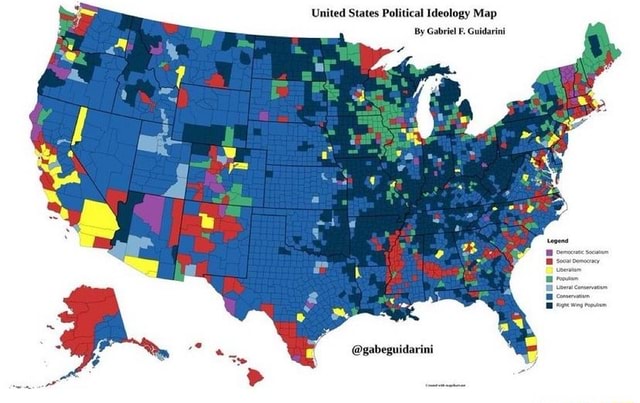 United States Political Ideology Map By Gabriel F, Guidarint ...