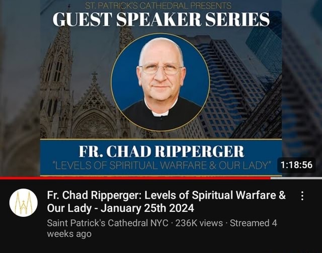 GUEST SPEAKER SERIES FR. CHAD LEVELS OF SPIRITUAL WARFARE & OL Fr. Chad ...