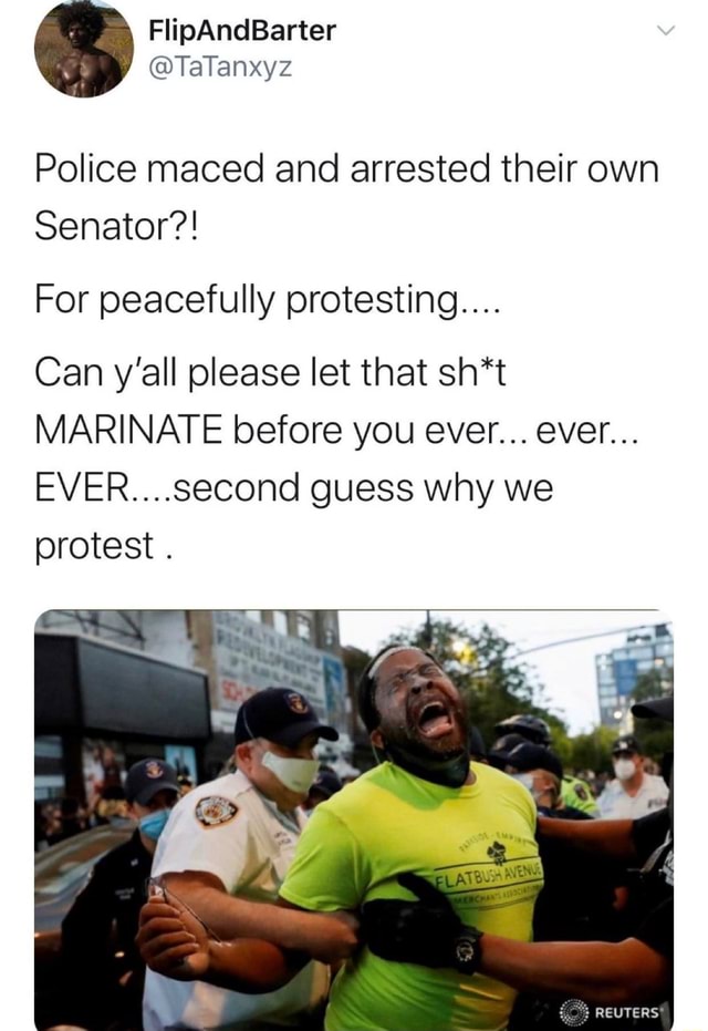 Police maced and arrested their own Senator?! For peacefully protesting ...