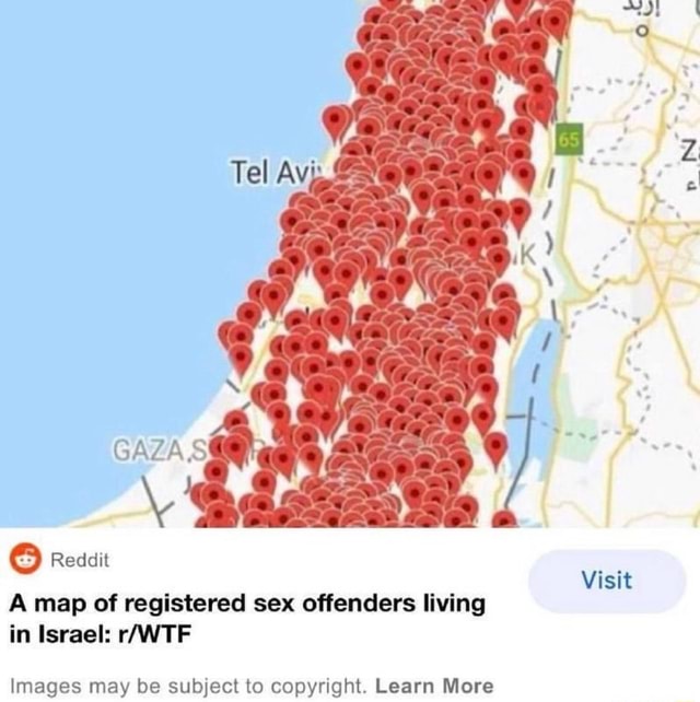 A Map Of Registered Sex Offenders Living In Israel Al Visit Images May Be Subject To Copyright 6652