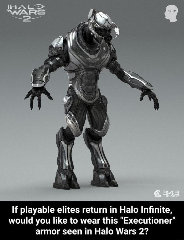 If Playable Elites Return In Halo Inﬁnite Would You Like To Wear This Executioner Armor Seen In Halo Wars 2 If Playable Elites Return In Halo Infinite Would You Like To