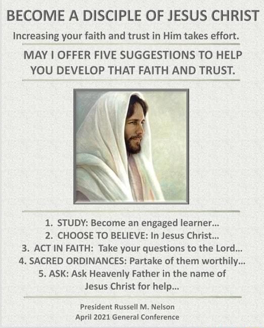 BECOME A DISCIPLE OF JESUS CHRIST Increasing your faith and trust in ...