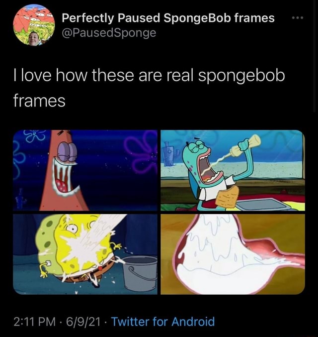 Perfectly Paused SpongeBob Frames on X:  / X