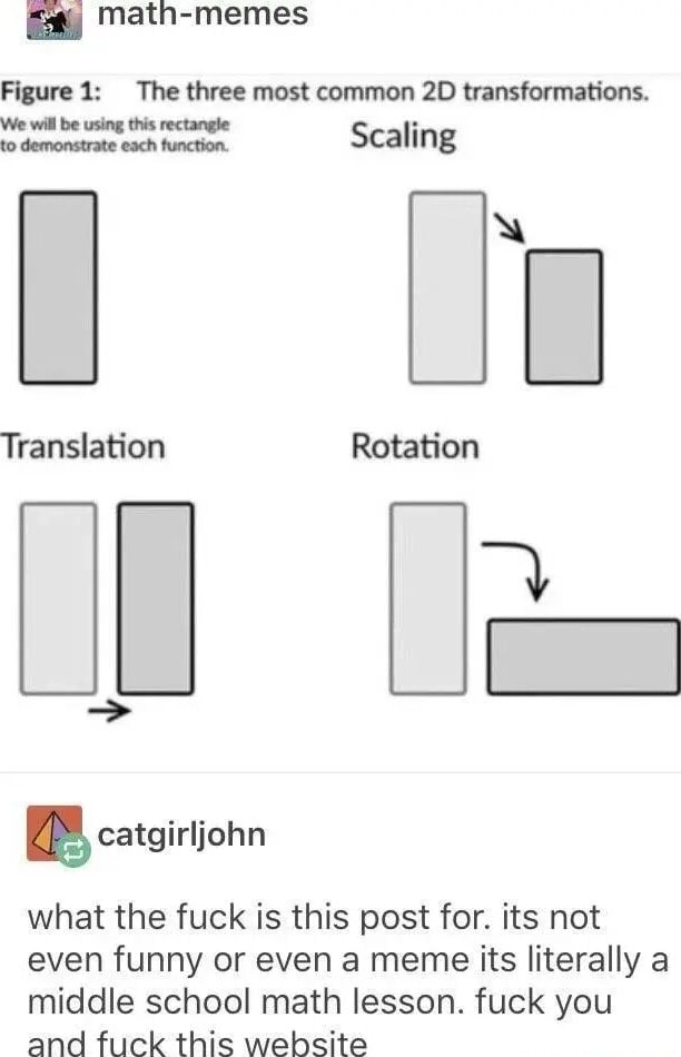 Translation Math Memes Math-memes Figure is The three most common transformations. We will be ...