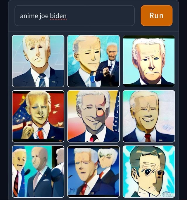 Anime joe biden Run - iFunny