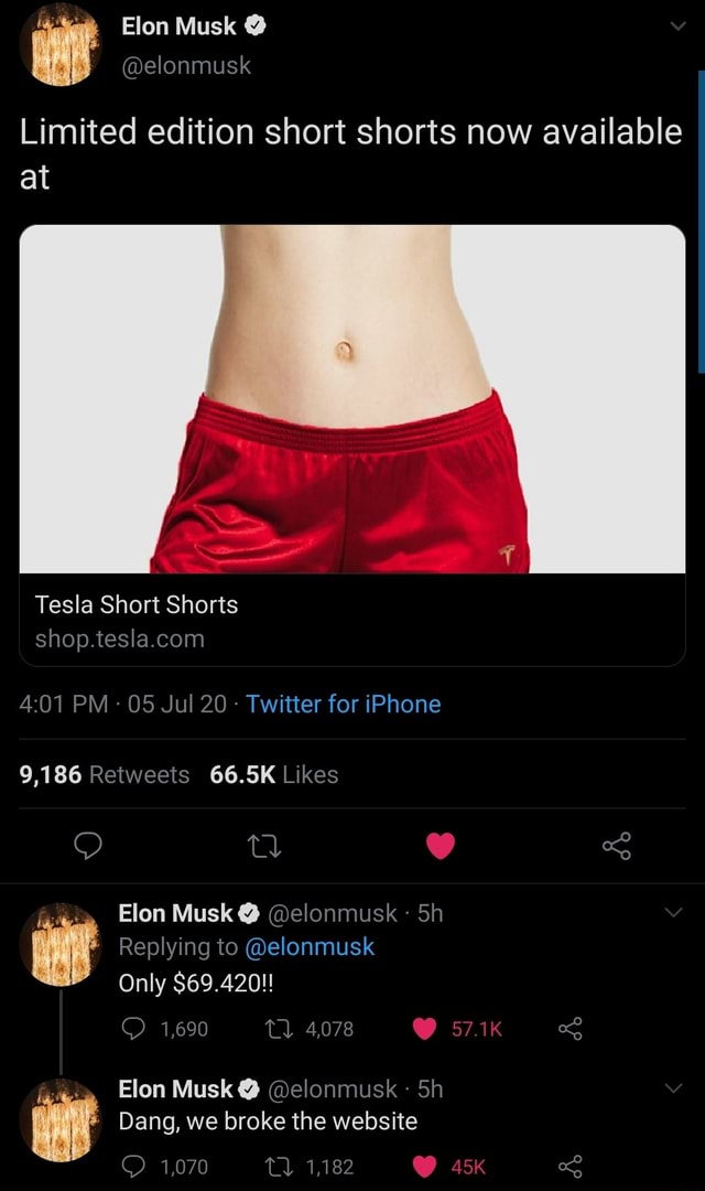 Limited edition short shorts now available at wet - iFunny