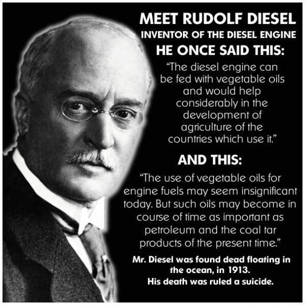 MEET RUDOLF DIESEL INVENTOR OF THE DIESEL ENGINE HE ONCE SAID THIS