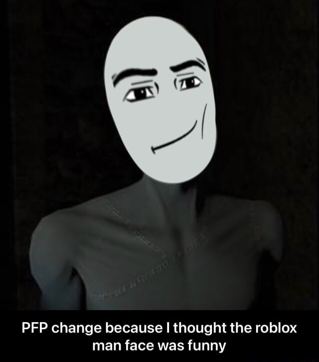 PFP change because I thought the roblox man face was funny - PFP change ...