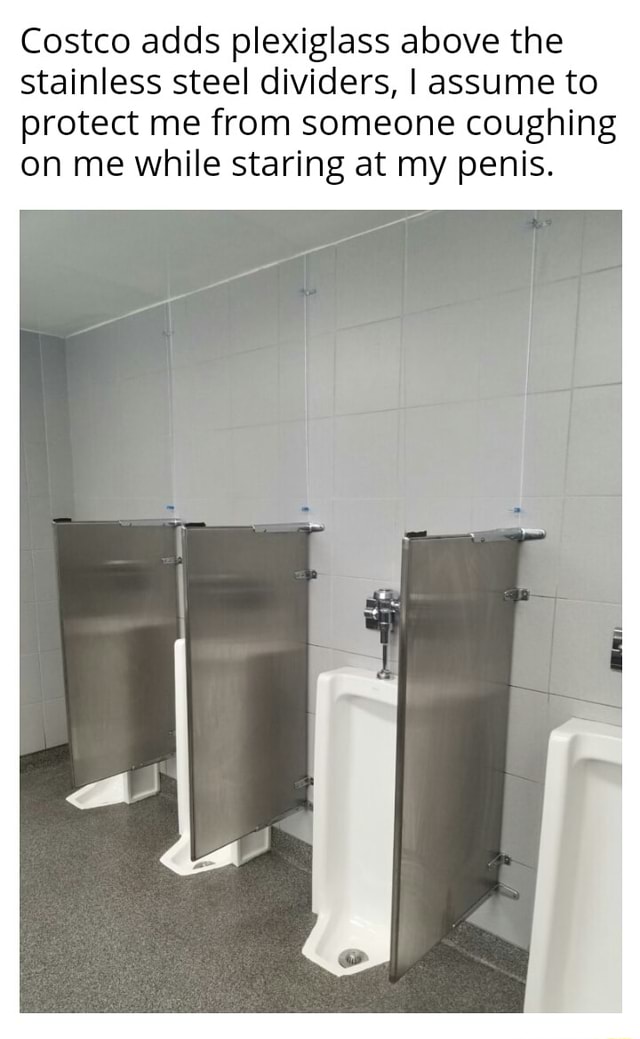 Costco adds plexiglass above the stainless steel dividers, I assume to