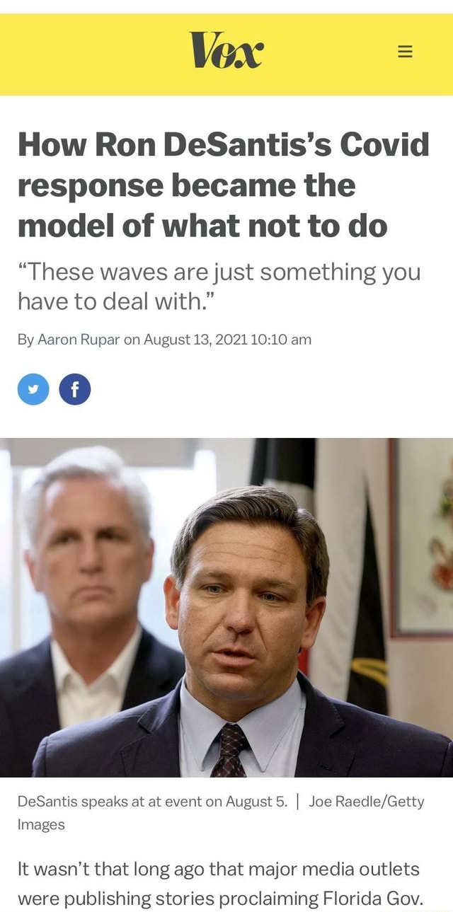 How Ron DeSantis's Covid response became the model of what not to do