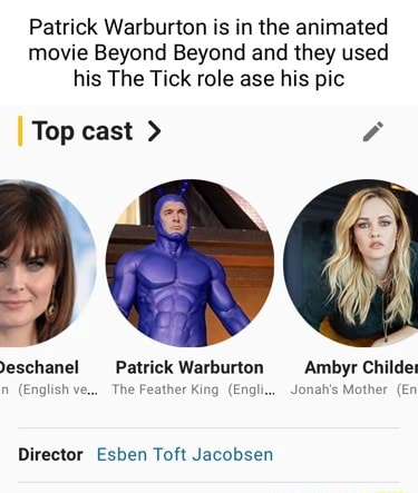 Patrick Warburton is in the animated movie Beyond Beyond and they used ...