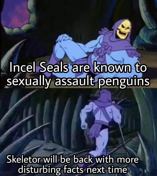 Incel Seals are known to sexually assault penguins Skeletor will be