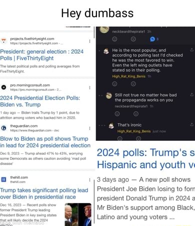 Hey dumbass President: general election : 2024 PollsI FiveThirtyEight ...