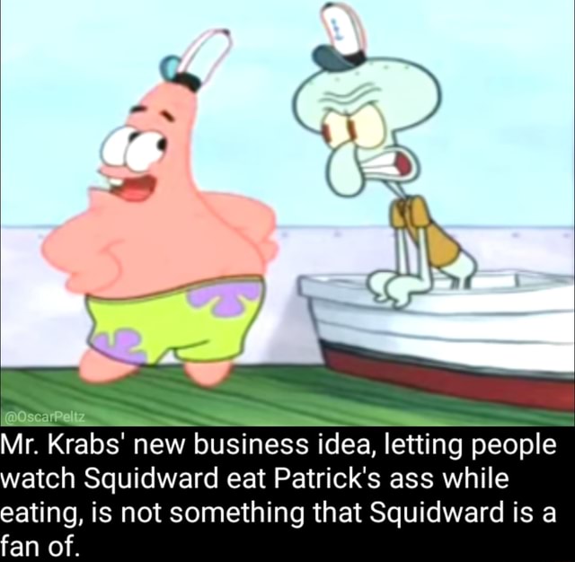 Mr. Krabs' New Business Idea, Letting People Watch Squidward Eat 