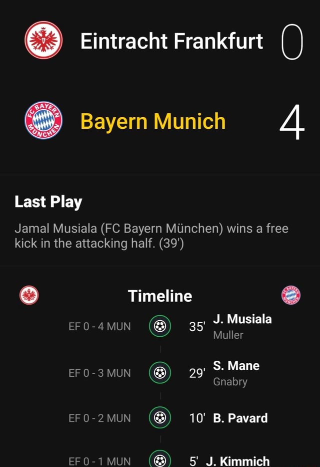 Eintracht Frankfurt Bayern Munich Last Play Jamal Musiala (FC Bayern ...