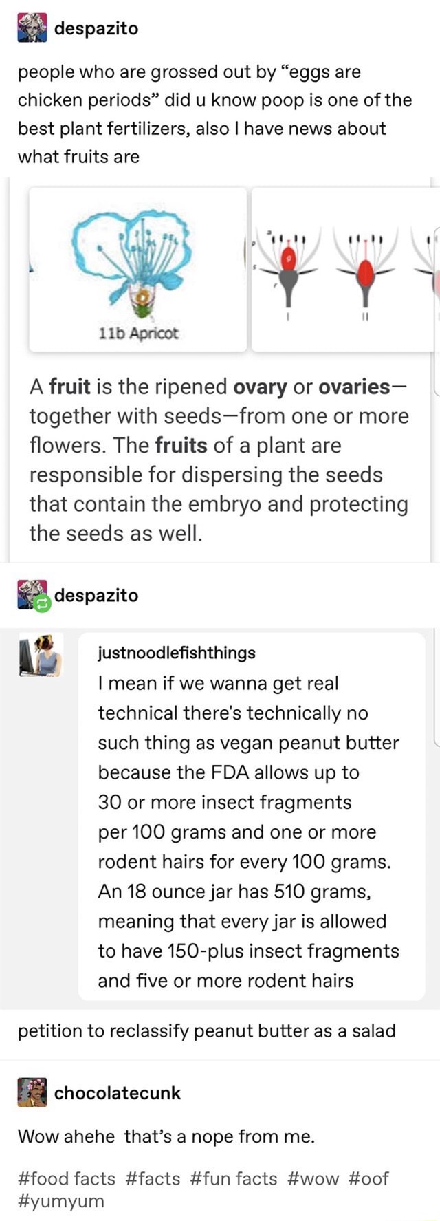 Despazito People Who Are Grossed Out By Eggs Are Chicken Periods Did U Know Poop Is One Of The Best Plant Fertilizers Also I Have News About What Fruits A Fruit Is